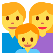 👨‍👩‍👦 Emoji Familia: Hombre, Mujer, Niño en Twitter Twemoji 11.0.