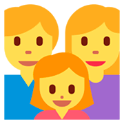 👨‍👩‍👧 Emoji Familie: Mann, Frau und Mädchen Twitter Twemoji 11.0.