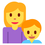 Emoji 👩‍👦 Famiglia: Donna E Bambino su Twitter Twemoji 11.0.