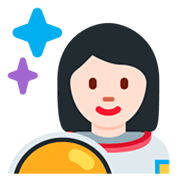 👩🏻‍🚀 Emoji Astronauta Mulher: Pele Clara na Twitter Twemoji 11.0.