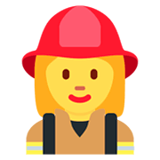Emoji 👩‍🚒 Pompiere Donna su Twitter Twemoji 11.0.