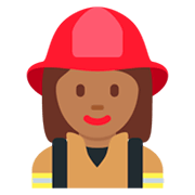 Émoji 👩🏾‍🚒 Pompier Femme : Peau Mate sur Twitter Twemoji 11.0.
