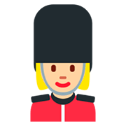💂🏼‍♀️ Emoji Guardia Mujer: Tono De Piel Claro Medio en Twitter Twemoji 11.0.