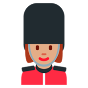 💂🏽‍♀️ Emoji Wachfrau: mittlere Hautfarbe Twitter Twemoji 11.0.