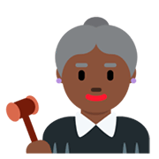 Emoji 👩🏿‍⚖️ Giudice Donna: Carnagione Scura su Twitter Twemoji 11.0.