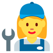 Emoji 👩‍🔧 Meccanico Donna su Twitter Twemoji 11.0.