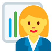 Emoji 👩‍💼 Impiegata su Twitter Twemoji 11.0.