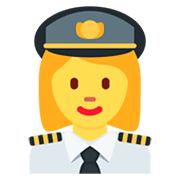 👩‍✈️ Emoji Piloto Mujer en Twitter Twemoji 11.0.