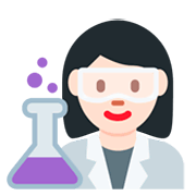 👩🏻‍🔬 Emoji Cientista Mulher: Pele Clara na Twitter Twemoji 11.0.
