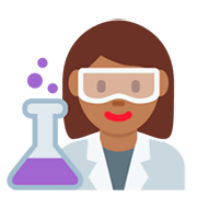 👩🏾‍🔬 Emoji Científica: Tono De Piel Oscuro Medio en Twitter Twemoji 11.0.