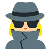 Emoji 🕵🏼‍♀️ Investigatrice: Carnagione Abbastanza Chiara su Twitter Twemoji 11.0.