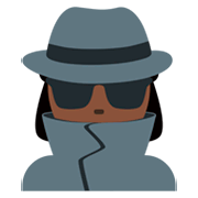 🕵🏿‍♀️ Emoji Detektivin: dunkle Hautfarbe Twitter Twemoji 11.0.