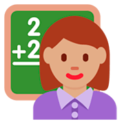 Emoji 👩🏽‍🏫 Professoressa: Carnagione Olivastra su Twitter Twemoji 11.0.