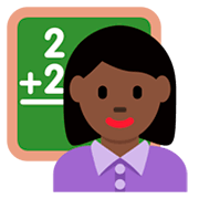 Emoji 👩🏿‍🏫 Professoressa: Carnagione Scura su Twitter Twemoji 11.0.