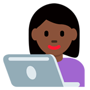 👩🏿‍💻 Emoji IT-Expertin: dunkle Hautfarbe Twitter Twemoji 11.0.