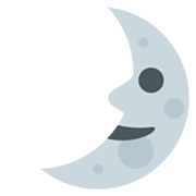 🌛 Emoji Rosto Da Lua De Quarto Crescente na Twitter Twemoji 11.0.