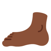 🦶🏿 Emoji Fuß: dunkle Hautfarbe Twitter Twemoji 11.0.
