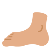 🦶🏽 Emoji Fuß: mittlere Hautfarbe Twitter Twemoji 11.0.