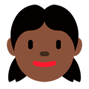 👧🏿 Emoji Mädchen: dunkle Hautfarbe Twitter Twemoji 11.0.