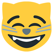 😸 Emoji grinsende Katze mit lachenden Augen Twitter Twemoji 11.0.