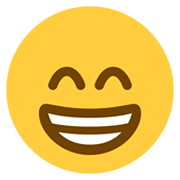 Emoji 😁 Faccina Raggiante Con Occhi Felici su Twitter Twemoji 11.0.