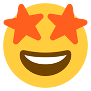 🤩 Emoji Cara Sonriendo Con Estrellas en Twitter Twemoji 11.0.