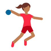 🤾🏾 Emoji Handballspieler(in): mitteldunkle Hautfarbe Twitter Twemoji 11.0.