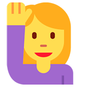 Emoji 🙋 Persona Con Mano Alzata su Twitter Twemoji 11.0.