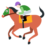 🏇🏻 Emoji Pferderennen: helle Hautfarbe Twitter Twemoji 11.0.