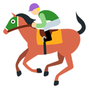 🏇🏼 Emoji Pferderennen: mittelhelle Hautfarbe Twitter Twemoji 11.0.