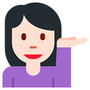 Emoji 💁🏻 Persona Al Punto Informazioni: Carnagione Chiara su Twitter Twemoji 11.0.