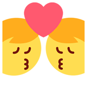 👨‍❤️‍💋‍👨 Emoji sich küssendes Paar: Mann, Mann Twitter Twemoji 11.0.