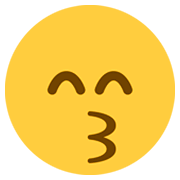 Emoji 😙 Faccina Che Bacia Con Occhi Sorridenti su Twitter Twemoji 11.0.