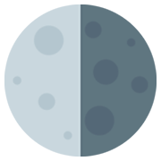 Emoji 🌗 Ultimo Quarto Di Luna su Twitter Twemoji 11.0.