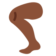 🦵🏿 Emoji Bein: dunkle Hautfarbe Twitter Twemoji 11.0.