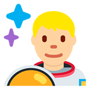 👨🏼‍🚀 Emoji Astronauta Homem: Pele Morena Clara na Twitter Twemoji 11.0.