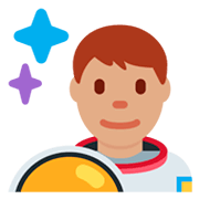 👨🏽‍🚀 Emoji Astronauta Homem: Pele Morena na Twitter Twemoji 11.0.