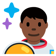 Émoji 👨🏿‍🚀 Astronaute Homme : Peau Foncée sur Twitter Twemoji 11.0.