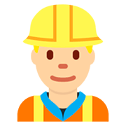 👷🏼‍♂️ Emoji Bauarbeiter: mittelhelle Hautfarbe Twitter Twemoji 11.0.
