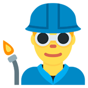 Emoji 👨‍🏭 Operaio su Twitter Twemoji 11.0.