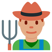 👨🏽‍🌾 Emoji Agricultor: Tono De Piel Medio en Twitter Twemoji 11.0.