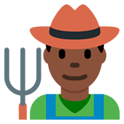 Emoji 👨🏿‍🌾 Contadino: Carnagione Scura su Twitter Twemoji 11.0.