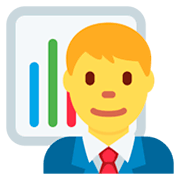 Emoji 👨‍💼 Impiegato su Twitter Twemoji 11.0.
