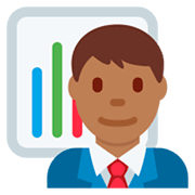 👨🏾‍💼 Emoji Büroangestellter: mitteldunkle Hautfarbe Twitter Twemoji 11.0.