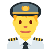 👨‍✈️ Emoji Piloto Hombre en Twitter Twemoji 11.0.