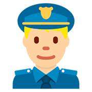 👮🏼‍♂️ Emoji Agente De Policía Hombre: Tono De Piel Claro Medio en Twitter Twemoji 11.0.
