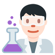 👨🏻‍🔬 Emoji Científico: Tono De Piel Claro en Twitter Twemoji 11.0.