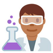 👨🏾‍🔬 Emoji Científico: Tono De Piel Oscuro Medio en Twitter Twemoji 11.0.