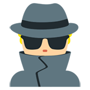 🕵🏼‍♂️ Emoji Detective Hombre: Tono De Piel Claro Medio en Twitter Twemoji 11.0.