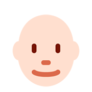 👨🏻‍🦲 Emoji Mann: helle Hautfarbe, Glatze Twitter Twemoji 11.0.